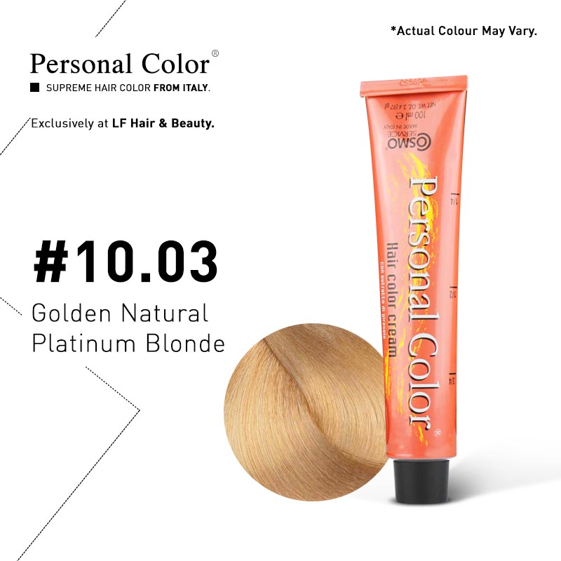***BUY 12 GET 2 FREE*** Cosmo Service Personal Color Permanent Cream 10.03 - Golden Natural Platinum Blonde 100ml