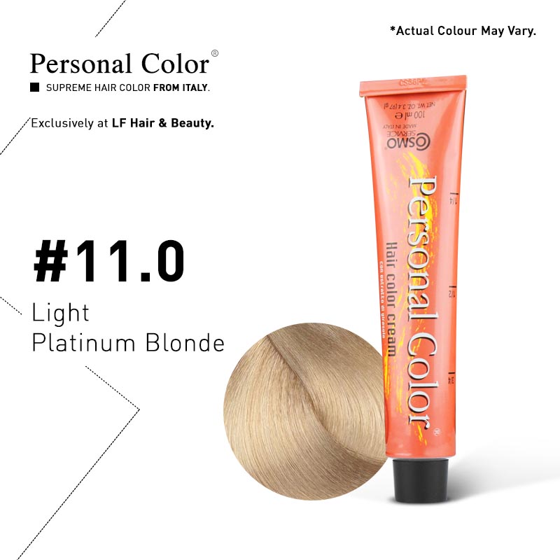 ***BUY 12 GET 2 FREE*** Cosmo Service Personal Color Permanent Cream 11.0 - Light Platinum Blonde 100ml