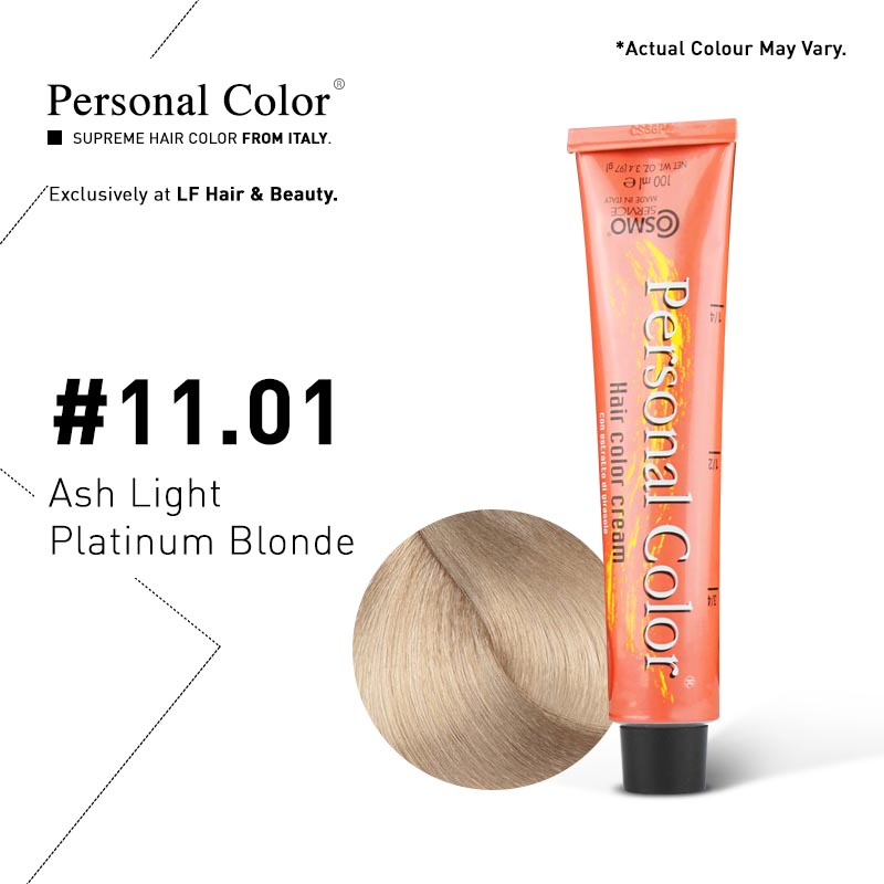 ***BUY 12 GET 2 FREE***Cosmo Service Personal Color Permanent Cream 11.01 - Ash Light Platinum Blonde 100ml