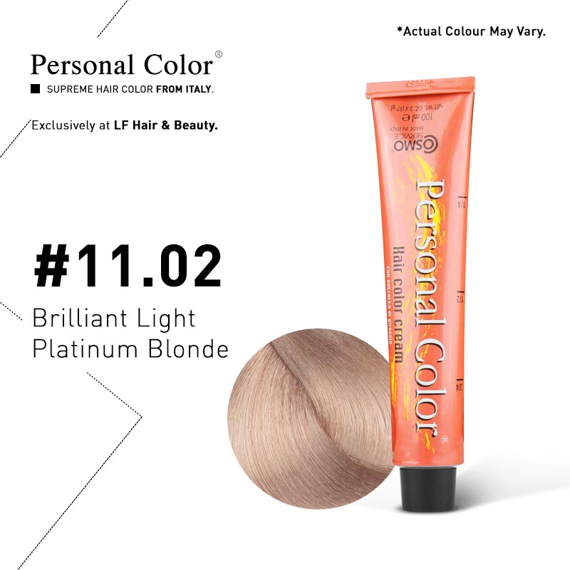 ***BUY 12 GET 2 FREE*** Cosmo Service Personal Color Permanent Cream 11.02 - Brilliant Light Platinum Blonde 100ml