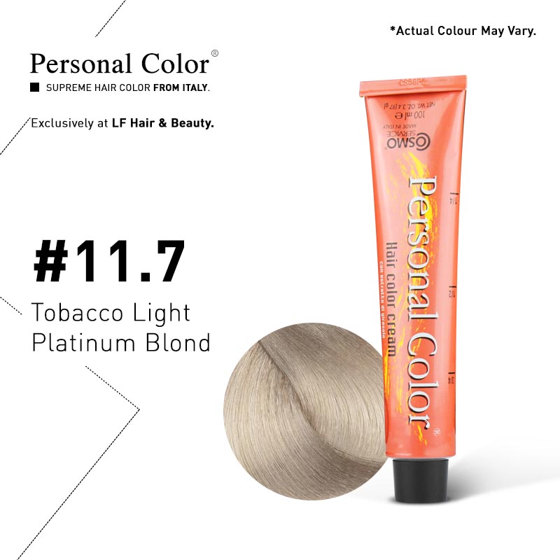 ***BUY 12 GET 2 FREE*** Cosmo Service Personal Color Permanent Cream 11.7 - Tobacco Light Platinum Blond 100ml