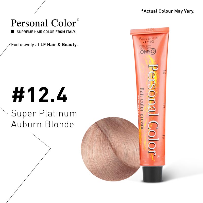 ***BUY 12 GET 2 FREE*** Cosmo Service Personal Color Permanent Cream 12.4 - Super Platinum Auburn Blonde 100ml
