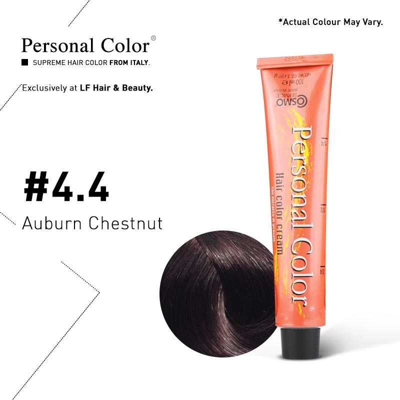 ***BUY 12 GET 2 FREE*** Cosmo Service Personal Color Permanent Cream 4.4 - Auburn Chestnut 100ml