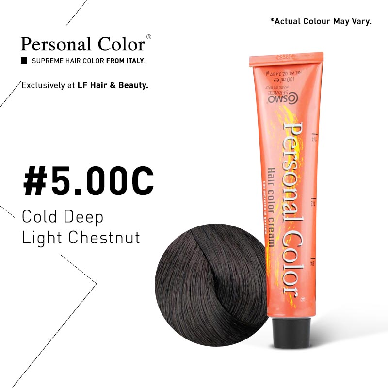 ***BUY 12 GET 2 FREE*** Cosmo Service Personal Color Permanent Cream 5.00C - Cold Deep Light Chestnut 100ml