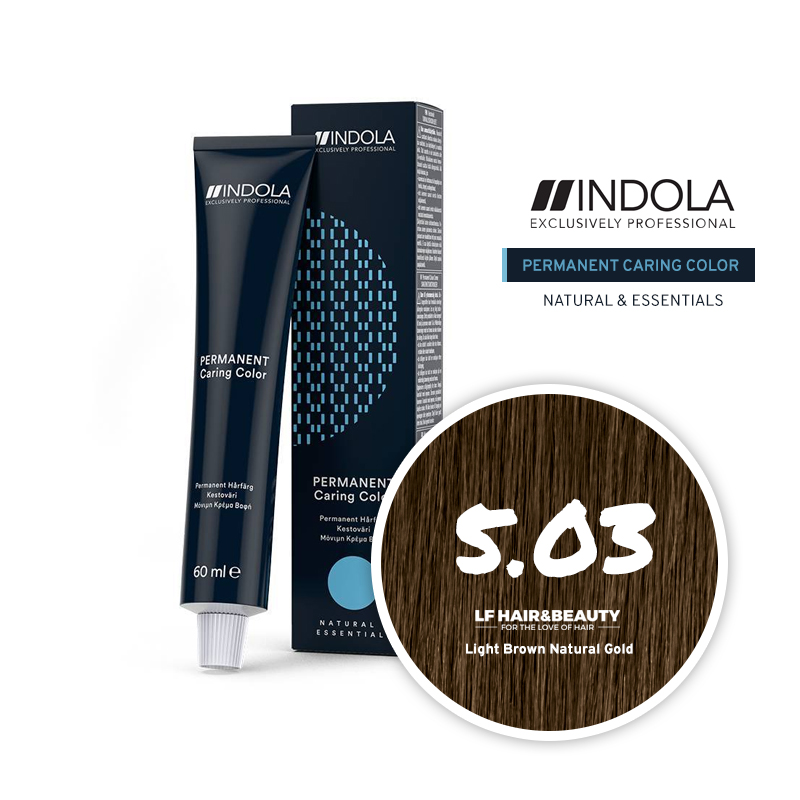 Indola Permanent Caring Color 5.03 Light Brown Natural Gold 60ml