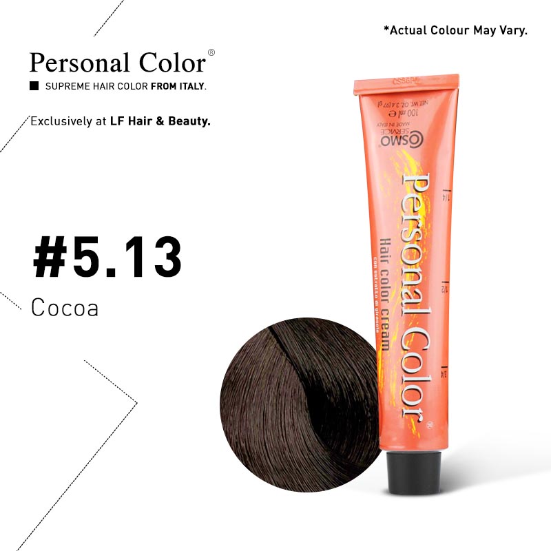 ***BUY 12 GET 2 FREE*** Cosmo Service Personal Color Permanent Cream 5.13 - Cocoa 100ml