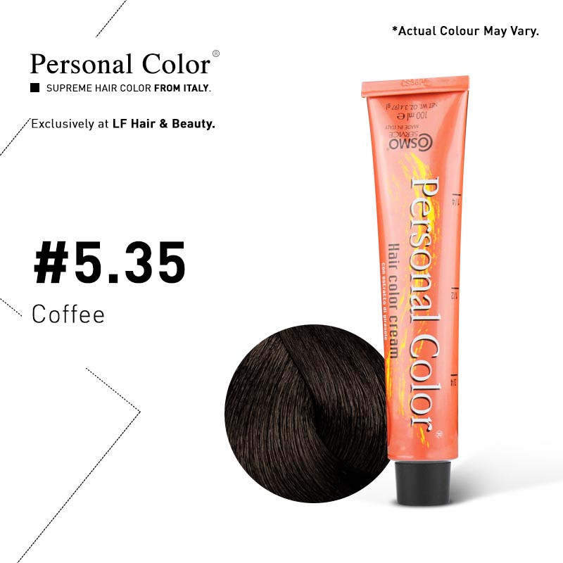 ***BUY 12 GET 2 FREE***Cosmo Service Personal Color Permanent Cream 5.35 - Coffee 100ml