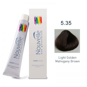 Nouvelle - Permanent Hair Color 5.35/Light Golden Mahogany Brown 100ml