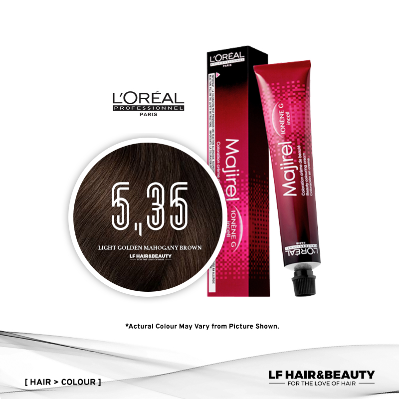 L'Oreal Majirel Permanent Hair Color  Light Golden Mahogany Brown 50ml  - LF Hair and Beauty Supplies