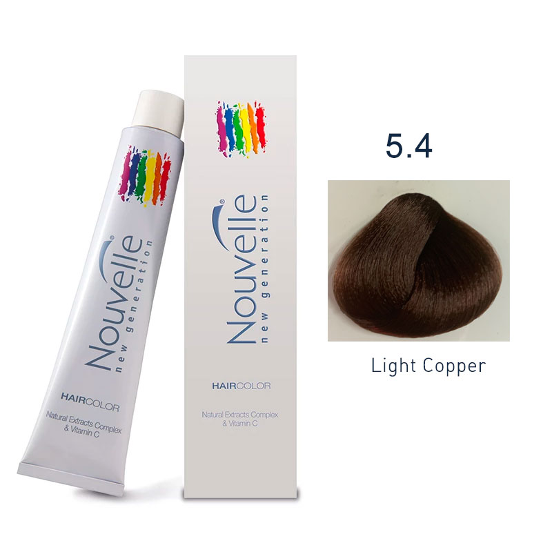 Nouvelle - Permanent Hair Color 5.4/Light Copper Brown 100ml