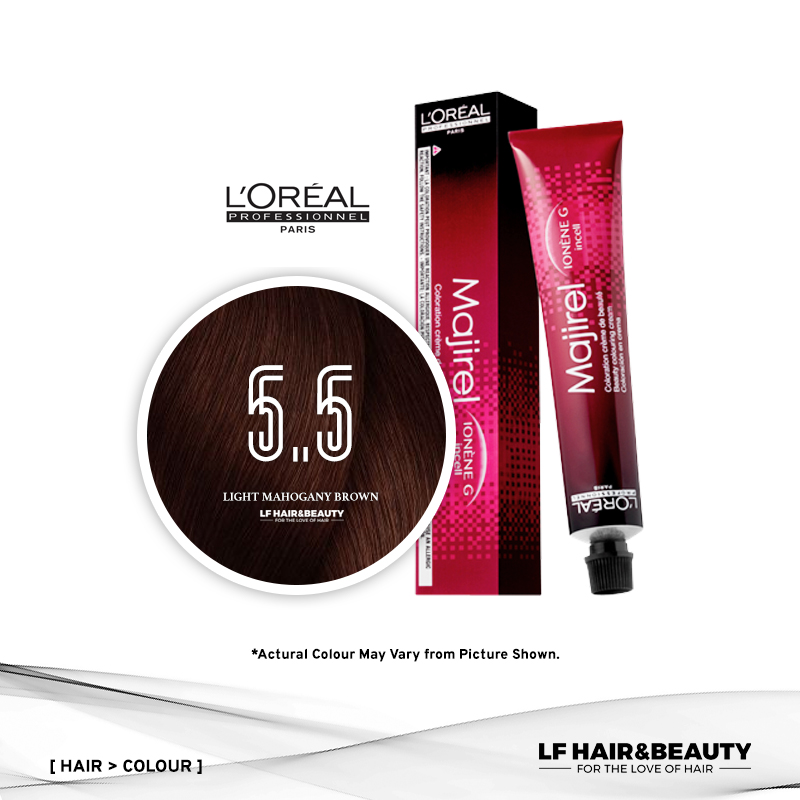 L'Oreal Majirel Permanent Hair Color  Light Mahogany Brown 50ml - LF Hair  and Beauty Supplies