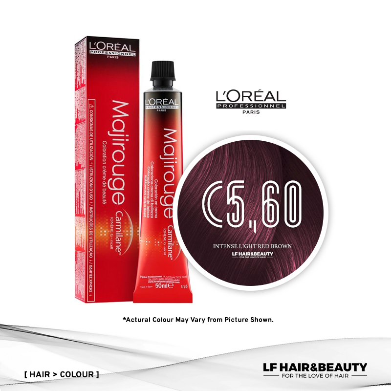 L'Oreal Majirouge Permanent Hair Color  Intense Light Red Brown 50ml -  LF Hair and Beauty Supplies