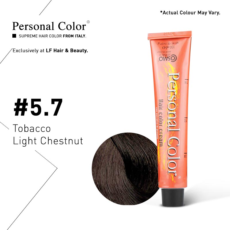 ***BUY 12 GET 2 FREE*** Cosmo Service Personal Color Permanent Cream 5.7 - Tobacco Light Chestnut 100ml