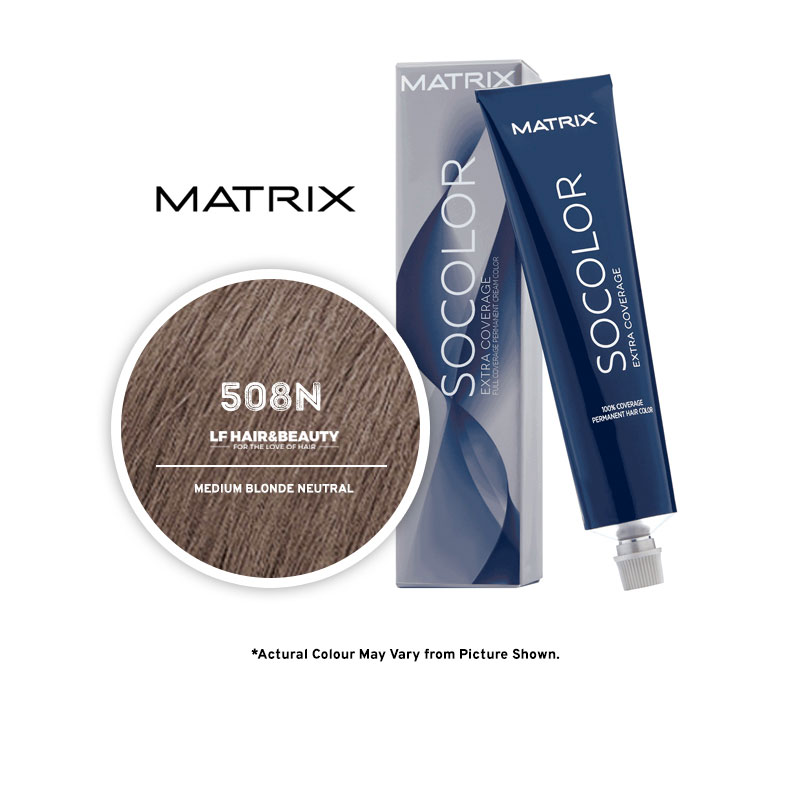 Matrix SoColor Extra Coverage 508N Medium Blonde Neutral - 85g - LF Hair  and Beauty Supplies