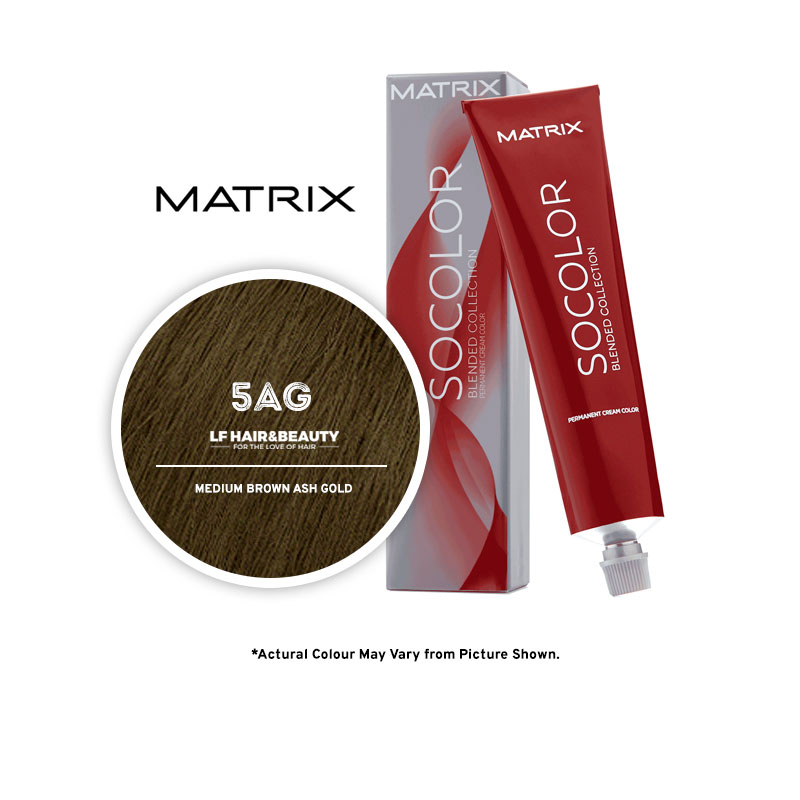 Matrix SoColor Blended Collection 5AG Medium Brown Ash-Gold - 85g