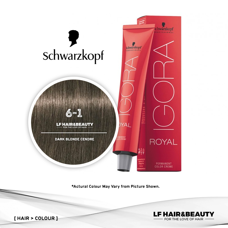 als enz selecteer Schwarzkopf Igora Royal 6-1 Dark Blonde Cendre 60ml - LF Hair and Beauty  Supplies