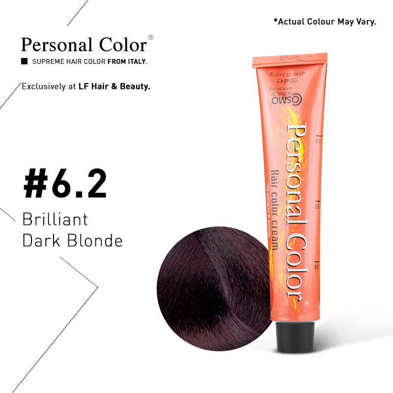 ***BUY 12 GET 2 FREE*** Cosmo Service Personal Color Permanent Cream 6.2 Brilliant Dark Blonde - 100ml