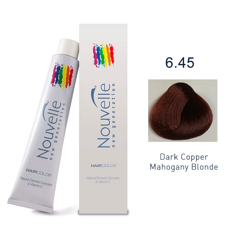Nouvelle - Permanent Hair Color /Dark Copper Mahogany Blonde 100ml - LF  Hair and Beauty Supplies