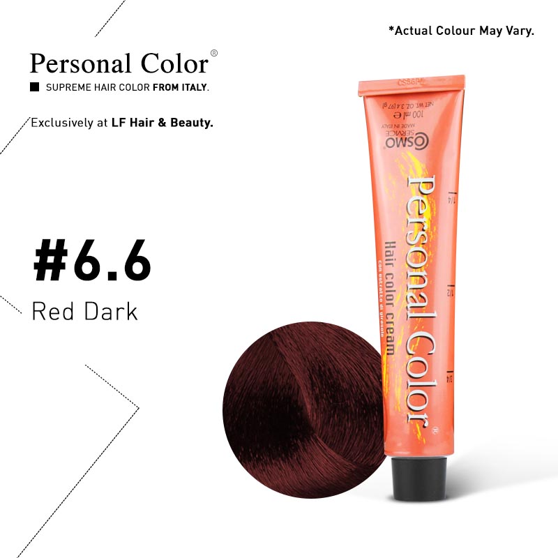 ***BUY 12 GET 2 FREE*** Cosmo Service Personal Color Permanent Cream 6.6 - Red Dark 100ml