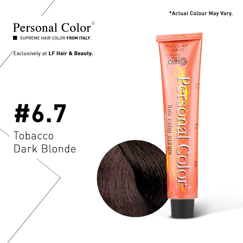 ***BUY 12 GET 2 FREE*** Cosmo Service Personal Color Permanent Cream 6.7 - Tobacco Dark Blonde 100ml