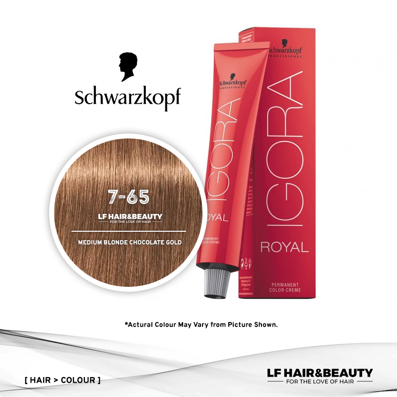 Schwarzkopf Igora Royal 7-65 Medium Blonde Chocolate Gold 60ml - LF Hair  and Beauty Supplies
