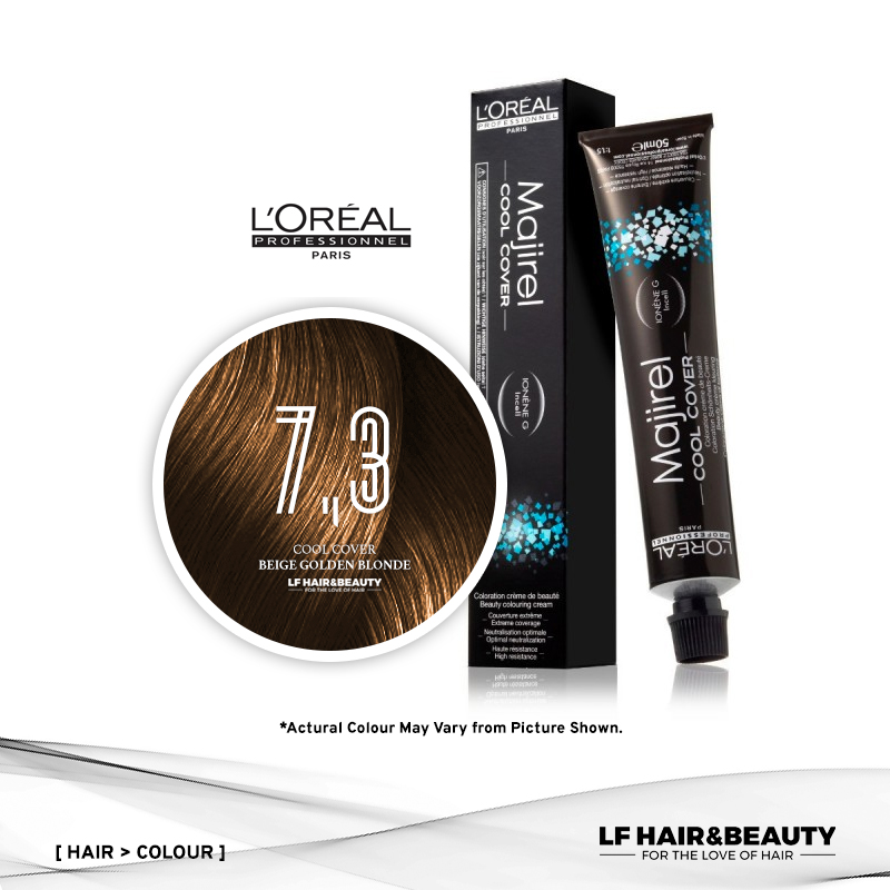 Loreal Majirel Permanent Hair Color Cool Cover CC7.3 Beige Golden Blonde 50ml