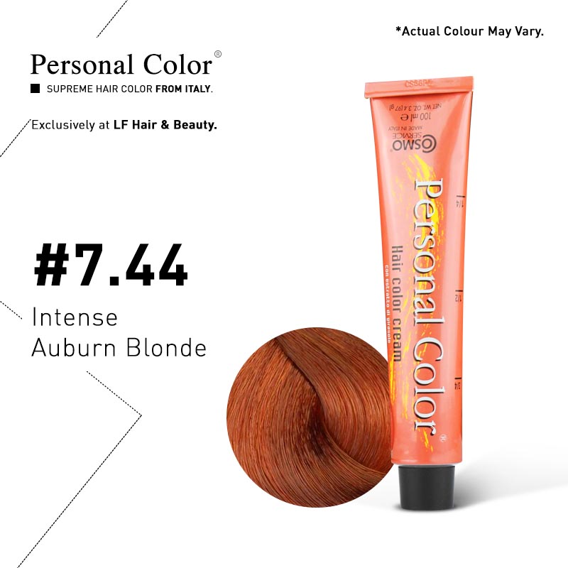 ***BUY 12 GET 2 FREE*** Cosmo Service Personal Color Permanent Cream 7.44 - Intense Auburn Blonde 100ml