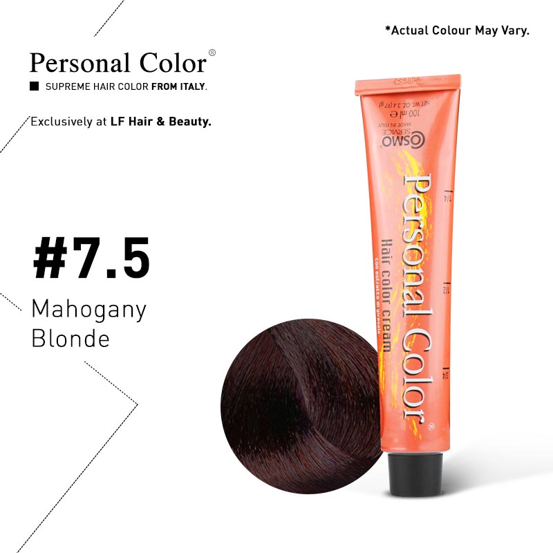 ***BUY 12 GET 2 FREE*** Cosmo Service Personal Color Permanent Cream 7.5 - Mahogany Blonde 100ml
