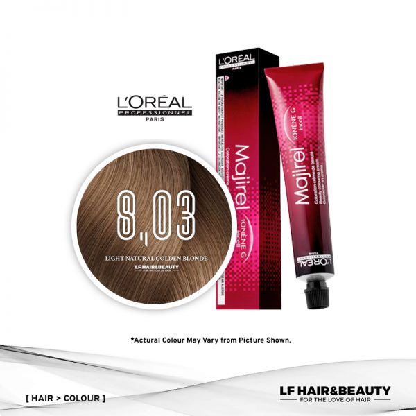 L'Oreal Majirel Permanent Hair Color 8.03 Light Natural Golden Blonde ...