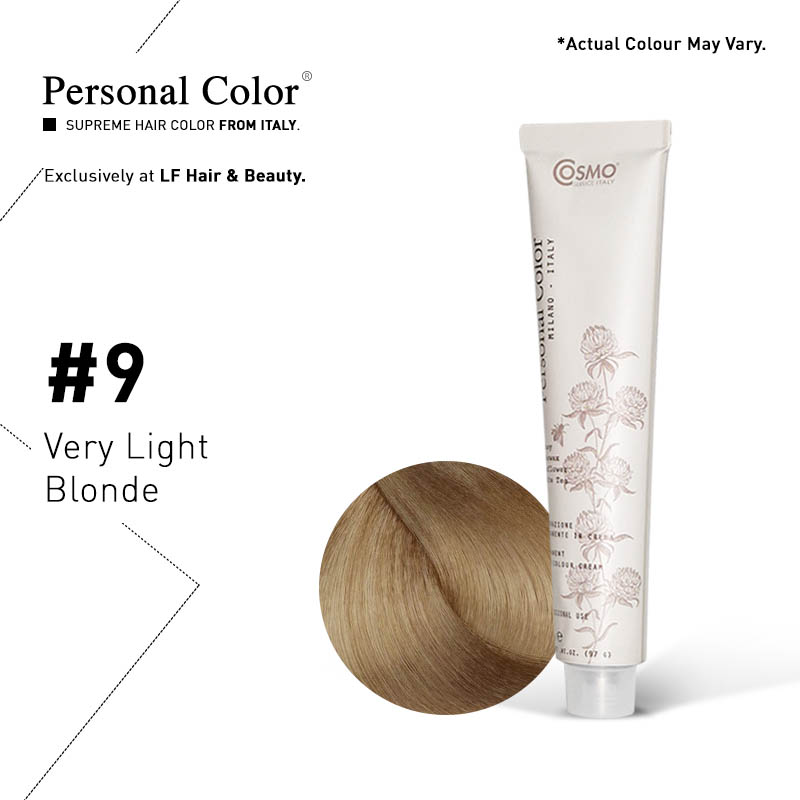 ***BUY 12 GET 2 FREE***Cosmo Service Personal Color Permanent Cream 9 - Very Light Blonde 100ml