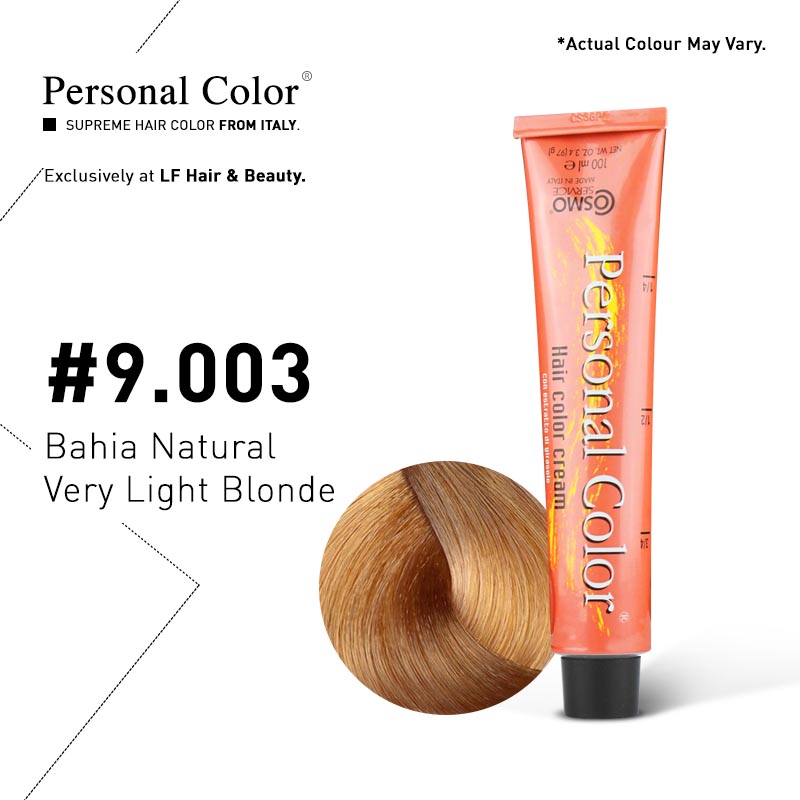 ***BUY 12 GET 2 FREE*** Cosmo Service Personal Color Permanent Cream 9.003 - Bahia Natural Very Light Blonde 100ml