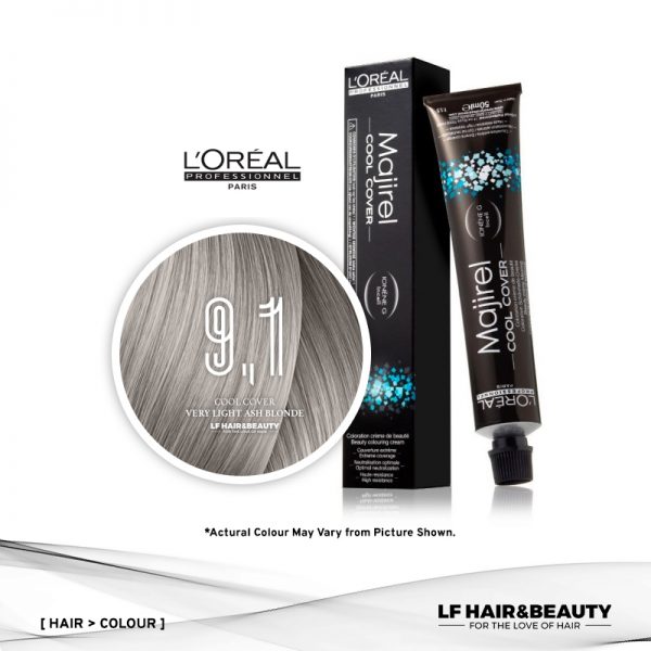 Loreal Majirel Permanent Hair Color Cool Cover CC9.1 Very Light Ash Blonde 50ml