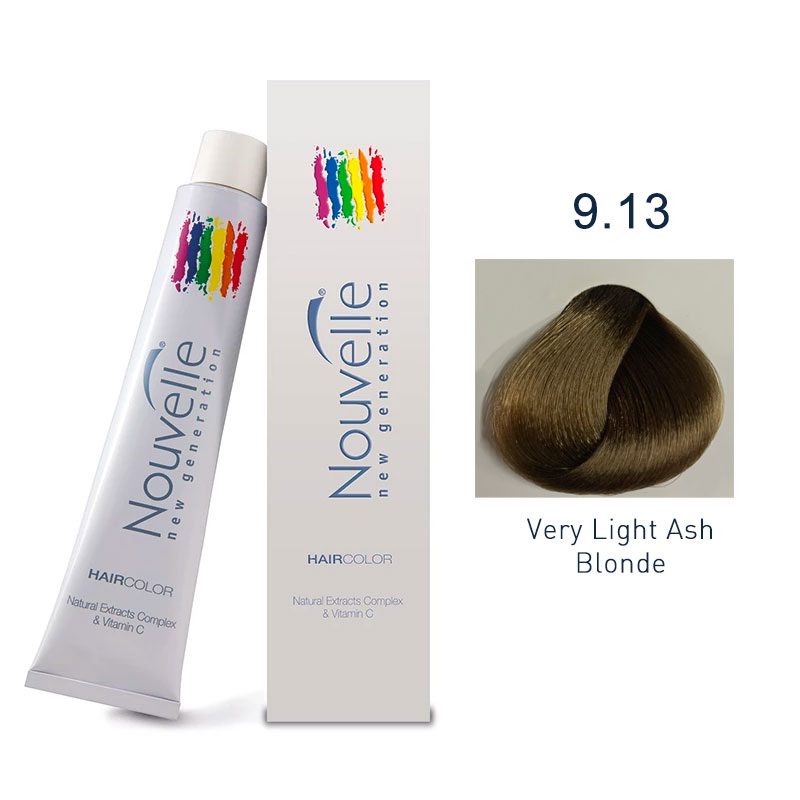 Nouvelle - Permanent Hair Color 9.13/Very Light Ash Golden Blonde 100ml
