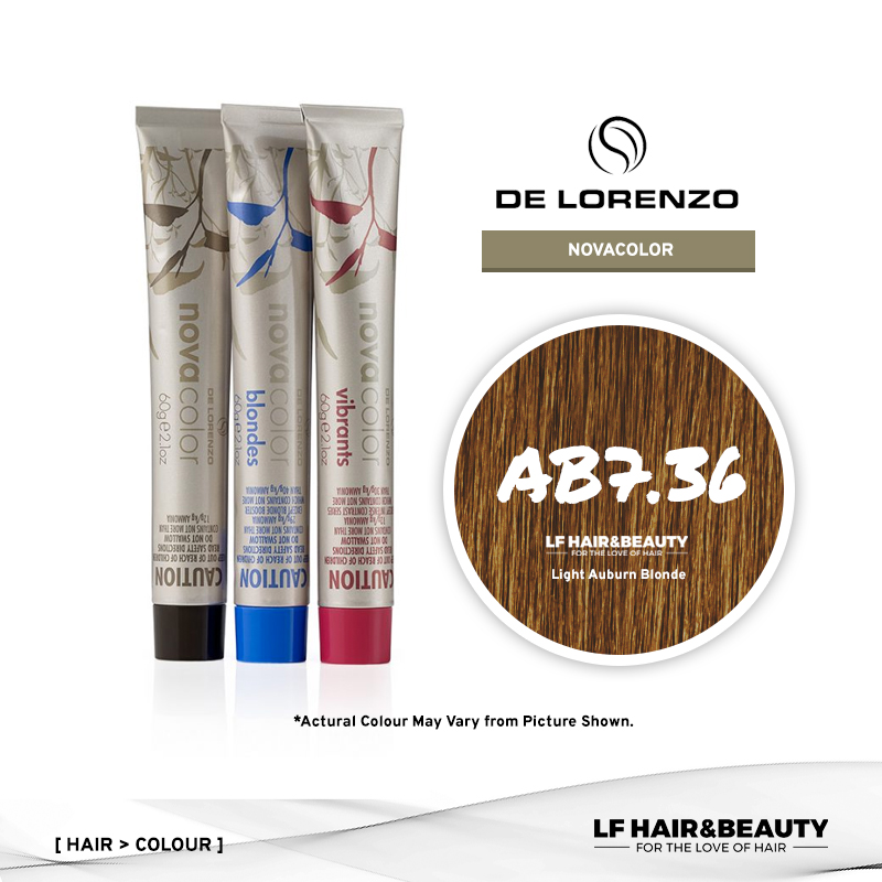 De Lorenzo NovaColor Permanent Colour AB7.36 - Light Auburn Blonde 60g