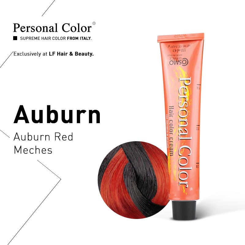 ***BUY 12 GET 2 FREE*** Cosmo Service Personal Color Permanent Cream Auburn Red Meches 100ml