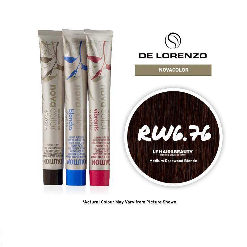 De Lorenzo NovaColor Permanent Colour RW6.76 - Medium Rosewood Blonde 60g