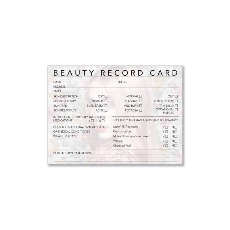 Beauty Record Cards