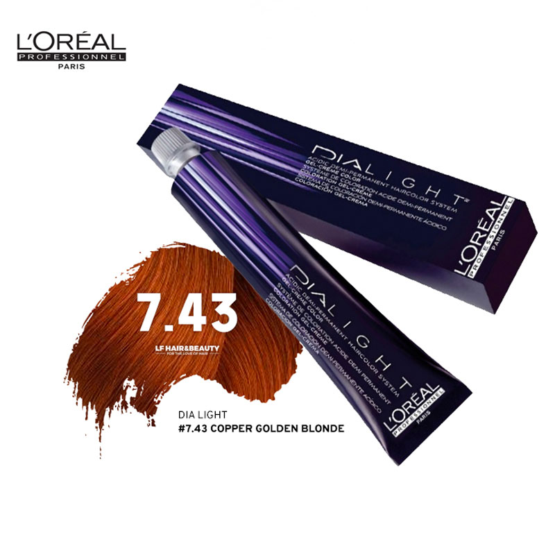 Loreal Dia Light Hair Colourant 7.43 Copper Golden Blonde 50ml