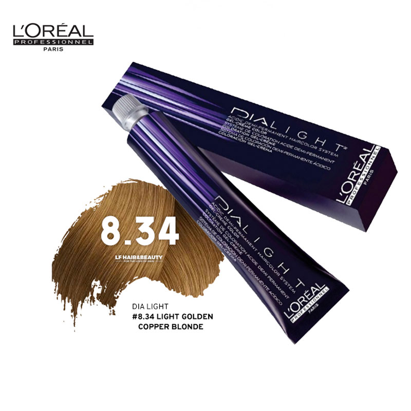Loreal Dia Light Hair Colourant 8.34 Light Golden Copper Blonde 50ml