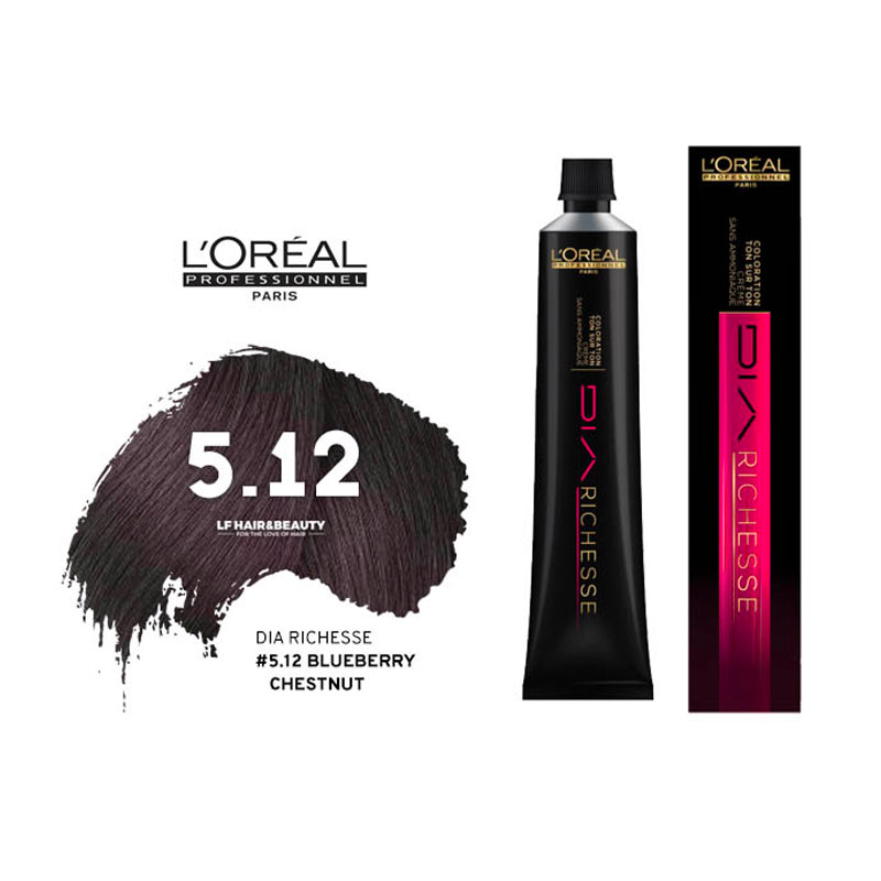 Loreal Dia Richesse Semi Permanent Hair Color 5.12 Blueberry Chestnut 50ml