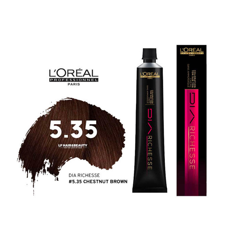 Loreal Dia Richesse Semi Permanent Hair Color  Chestnut Brown 50ml - LF  Hair and Beauty Supplies