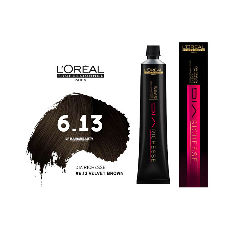 Loreal Dia Richesse Semi Permanent Hair Color  Velvet Brown 50ml - LF  Hair and Beauty Supplies