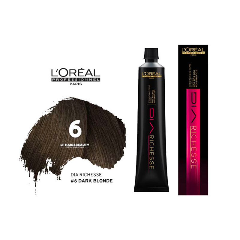 Loreal Dia Richesse Semi Permanent Hair Color 6 Dark Blonde 50ml - LF Hair  and Beauty Supplies