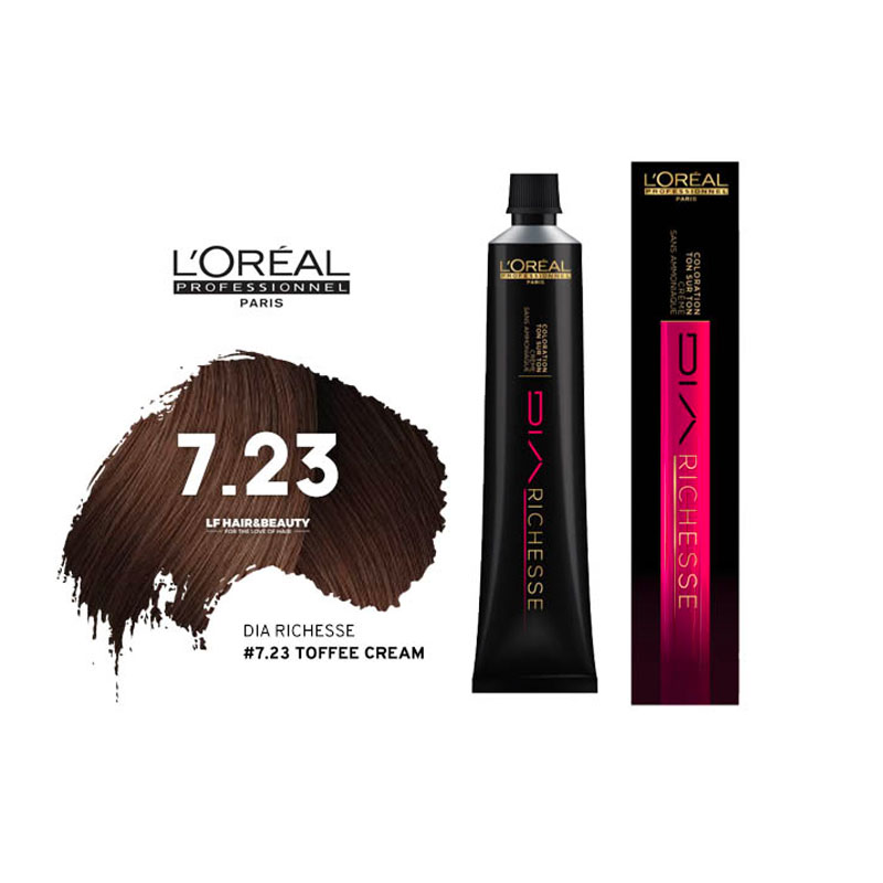 Loreal Dia Richesse Semi Permanent Hair Color 7.23 Toffee Cream 50ml