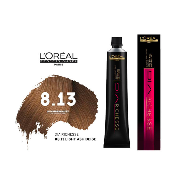 Loreal Dia Richesse Semi Permanent Hair Color 8.13 Light Ash Gold 50ml