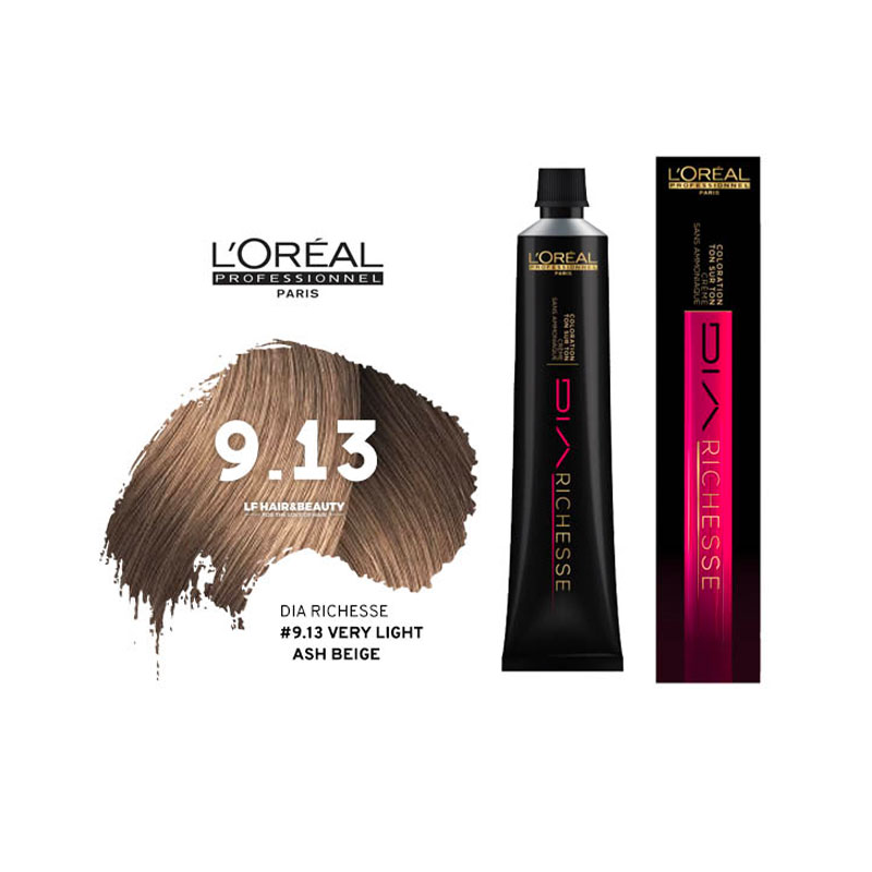 Loreal Dia Richesse Semi Permanent Hair Color 9.13 Very Light Ash Gold Blonde 50ml
