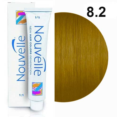 Nouvelle - Permanent Hair Color 8.2/Light Irise Blonde 100ml