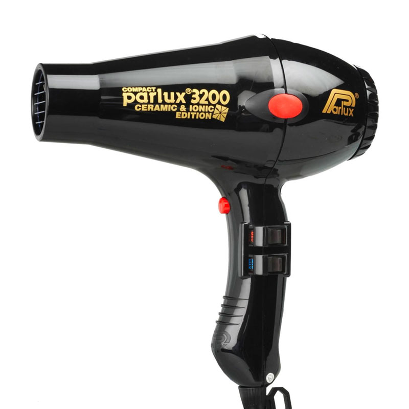 Parlux 3200 Ionic & Ceramic Edition Compact Hair Dryer - Black