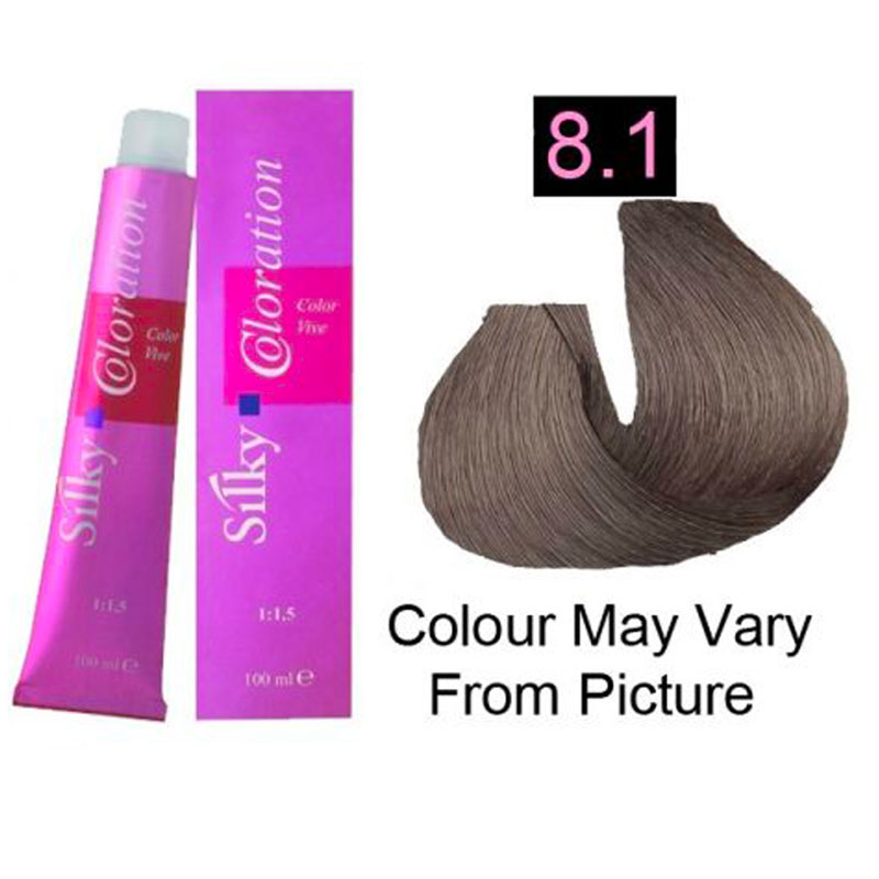 Silky 8.1/8A Permanent Hair Color 100ml - Light Ash Blonde