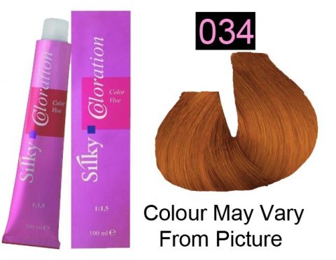 Silky 034/ Golden Copper Permanent Hair Color 100ml